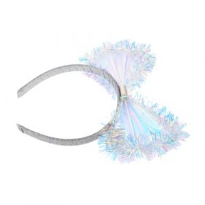 WESIEVYA Cerceau de d'arc brillante accessoires de cheveux lumineux Big Bow Bandbands pour les filles Hair Cows bandeaux pour enfants bandeau LED lumineux bandeau à géant PVC (BUHINR, neuf)