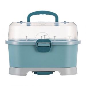 Gacqpli &Eacute;gouttoir &Agrave; Biberons, Rangement Pour S&eacute;choir &Agrave; Biberon, Grand Organisateur De Bo&icirc;te De Rangement Pour Biberon Avec Couvercle, R&eacute;sistant &Agrave; La Poussi&egrave;re Et Amovible (ciwlas, neuf)