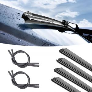 4 Pcs 80cm/32in Lame Essuie Glace Caoutchouc Essuie Glace Universel Découpable Caoutchouc de Rechange Balai D'essuie-Glace Désossé Caoutchouc Essuie Glace Peut Etre Utilisé Dans les Voitures,les Bus (Vastness Universe, neuf)