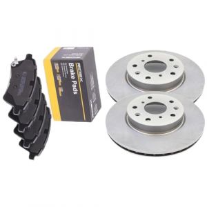 RIDEX Disques et plaquettes de freins 3405B2515 Essieu avant sans vis/boulons ventilé de l'intérieur (AUTODOC Shop, neuf)