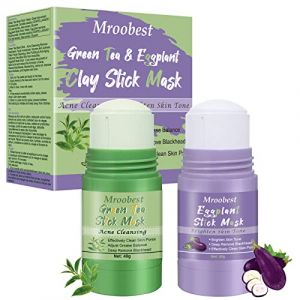 Masque Nettoyant, Green Stick Mask, Masque Nettoyant Solide, Eggplant mask Nettoie en Profondeur les Pores, Hydrate et contr&ocirc;le le s&eacute;bum, &eacute;limine l'acn&eacute;, &eacute;limine les points noirs (2 Sticks) (BaoSSFN, neuf)