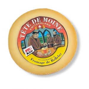 Fromage Tête de Moine AOP Suisse au lait d'Alpages 450g (1/2 pièce) - Fromagerie du Château - Pâte jaune très fine qui fond délicieusement en bouche (Fromagerie du Chateau, neuf)