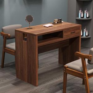 PP-Vic Table De Manucure Professionnelle En Bois, Table De Manucure De Poste De Travail De Beaut&eacute; Moderne, Table De Manucure De Maquillage, Table De Manucure Dans Un Salon De Beaut&eacute;,100 * 40 * 78cm (Panda-Sees, neuf)