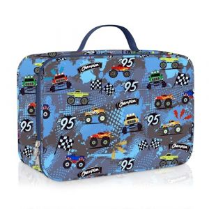 Clastyle Sac Isotherme Repas Enfant Voiture Camion Lunch Bag Isotherme Gar&ccedil;ons Petit Sac Lunch Box pour L'&eacute;cole &Eacute;tudiant Pique-nique, Drapeau de Course (Changtian_Im&Ex, neuf)