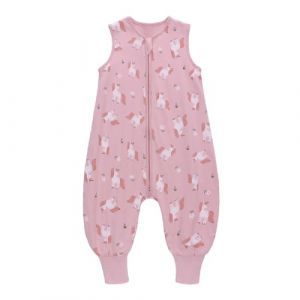 IKOPFLN 1 Pièce gigoteuse ete 18 36 mois,gigoteuse été,Coton Sac de Couchage ，pour bébé Gigoteuse d'été à Pieds Combinaison Fille Garçon Sac de Couchage, Poney de dessin animé rose(M) (IKOPFLN, neuf)