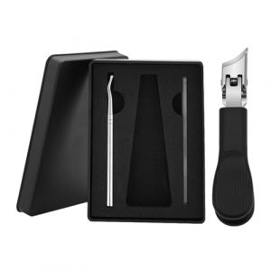 Coupe-ongles biseaut&eacute;s en acier inoxydable pour ongles incarn&eacute;s &eacute;pais, design anti-&eacute;claboussures, large ouverture, poign&eacute;e ergonomique, soin professionnel des ongles incarn&eacute;s (ZHIsxin, neuf)