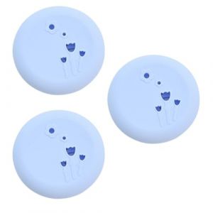 Opatiny Lot de 3 bo&icirc;tes de rangement en silicone pour &eacute;ponges de maquillage - Kaki et bleu (MeiStyleHub, neuf)