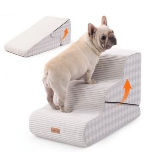 Gardner Pet 2 en 1 Escaliers pour Chiens &agrave; 3 Marches en &Eacute;ponge Haute Densit&eacute;, &Eacute;chelle Large pour Animaux de Compagnie, Escaliers Chien Antid&eacute;rapant pour Monter Canap&eacute; et Lit -Vert-Petit (Gardner Pet Official-UK, neuf)