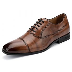 MEIJIANA Homme Oxfords Chaussure Homme Ville Cuir Business Chaussures &agrave; Lacets ete Chaussure Homme Mariage, Marron-2, 42 EU (9 UK) (MEIJIANA STORE, neuf)