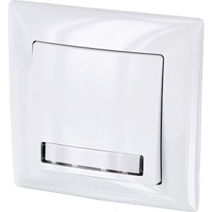 Bouton de sonnette encastré, plaque signalétique LED, borne enfichable, tout-en-un, série G1 blanc pur (HAVA GmbH, neuf)