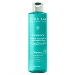 Sanoflore Aqua Magnifica, Lotion Purifiante Bio pour Peau Mixte et Grasse, Complexe 9 HE et Menthe Poivr&eacute;e, 200 ml (SANOFLORE, neuf)