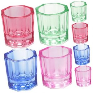 STOBAZA Lot De 8 Coupelles &agrave; Ongles En Verre Transparentes, Tasses Multifonctions Pour M&eacute;langer, Laver Et Stocker, Pour Manucure Professionnelle (Vitong, neuf)