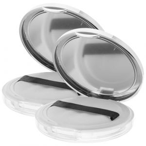 Ciieeo Lot de 2 Bo&icirc;tes de Poudre de Maquillage Vides 5g en Plastique, avec Houppettes Douces et Tamis Int&eacute;gr&eacute;s, Format Compact Argent&eacute;, pour Voyage et Rangement Cosm&eacute;tique Quotidien (B Breathtaking, neuf)