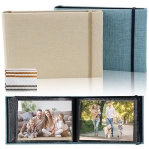 LPZMPZ Album Photo 10x15 100 Photos Pochette Classeur Carnet Albums Photo Vide Traditionnel Vierge Souvenir pour Bebe Mariage Enfant Voyage Baby 2 Pack (LPZMPZ, neuf)