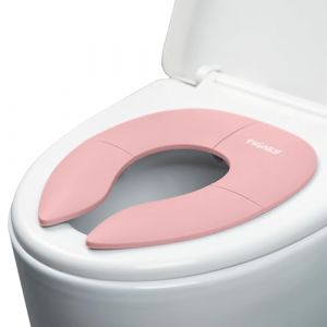 Twinky® Mini Potty - Réducteur WC bébé 2 en 1 et entraîneur de toilette - Siège de toilette pliable - Réducteur de siège de toilette - Lunettes de toilette pour enfants (Rose) (Shipple, neuf)