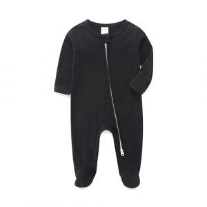 KIDDLETOWN combinaison bebe garcon fille, b&eacute;b&eacute; barboteuses, b&eacute;b&eacute; pyjama sac de couchage en coton avec double zip, combinaison bebe fille, Coton Manches Longues Body avec pieds pyjama bebe fille (KIDDLETOWN, neuf)