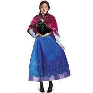 YOSICIL Cosplay Princesse Anna Femme D&eacute;guisement Reine des Neiges Bunad Outfit avec Ch&acirc;le Jeu de R&ocirc;le Costume D&eacute;guis&eacute; Arendelle Adulte Halloween Carnavals Comic-Con Th&eacute;&acirc;tre, bleu, M (YOSICIL., neuf)