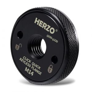 HERZO Ecrou de Serrage Rapide M 14 pour meuleuse Bosch, Black&Decker, Dewalt, Flex, Hitachi, Metabo, Makita etc. (JHSR STORE, neuf)