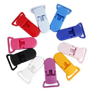 Lot de 10pcs Clip Pince pour Attache-sucette Bretelle Accessoire DIY Couleur Mélangée (Grand Plaisir 360, neuf)