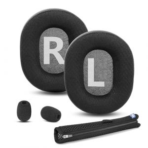 Cloud III Coussinets d'oreille et Couvre-Bandeau de Remplacement compatibles avec Les Casques de Jeu HyperX Cloud Alpha, Cloud III, Cloud II, Cloud Alpha S (Tissu Respirant/Mousse de Haute qualité) (HAIZEEN EU, neuf)