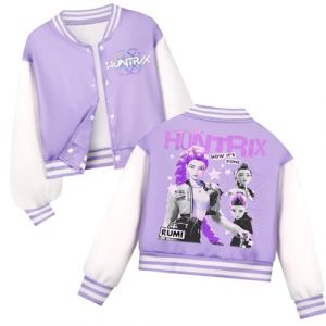 Kpop D-Demon H-Hunters Veste Enfants et Adolescents Veste Varsity Style Baseball, Y2K Style Streetwear avec Motif Anime, Blouson Aviateur pour Gar&ccedil;on & Fille (XINSAHN, neuf)
