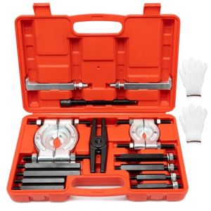 PHMNZIP 14 Pièces Kit Extracteur de Roulement Séparateur de Roulements Arrache Roulement Interieur Extracteur de Vitesse Ensemble Couteau pour la Réparation des Voitures avec Une Paire de Gants (chaungxing, neuf)