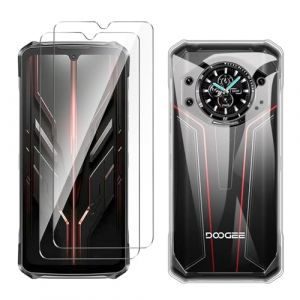 LYZXMY Coque pour Doogee S119(6.72") Transparent Housse + 2 x Verre tremp&eacute; Protection &eacute;cran, Souple Silicone &Eacute;tui Protection Bumper TPU T&eacute;l&eacute;phone Case Cover (SLMY, neuf)