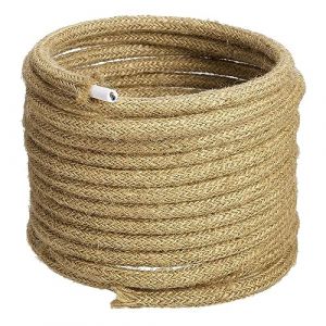 GreenSun LED Lighting 5m Fil &eacute;lectrique Corde, 2 C&oelig;urs marron clair Linge de C&acirc;ble d'&eacute;clairage de Corde Vintage Fil de cuivre recouvert R&eacute;tro Tress&eacute; Industriel Corde pour DIY Pendentif Lampe (WindyHomeStore, neuf)