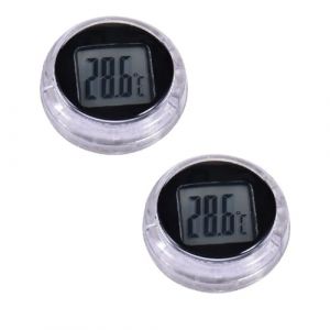 Lot De 2 Thermomètres De Moto, Thermomètre Numérique Pour Moto, Thermomètre U-niversel Étanche Pour Guidon De Moto, Thermomètre Rond À Coller, Petit Thermomètre Pour Tableau De Bord De Voiture (lanyunr, neuf)