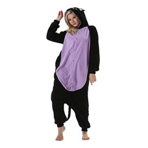 Pyjama Licorne Kigurumi Adulte Animal Cosplay Costume Sleepwear Combinaison Jumpsuit,XL,Violet + Noir (yeapnow, neuf)