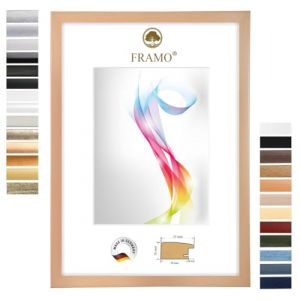 FRAMO Cadre photo en bois 18 x 27 cm (Dimension de l'image) en Hêtre naturel | Taille sélectionnable | Affiches | Puzzle | Collage | Sur mesure | personnalisés (Framecenter24_online, neuf)
