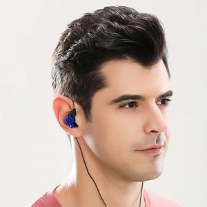 VBESTLIFE QKZ AK6 Graph&egrave;ne Diaphragme Bobine Dynamique HiFi Sport Casque dans L'oreille &eacute;couteur avec Microphone Musique &eacute;couteurs pour Smartphones (Blue) (Xnaidzv, neuf)