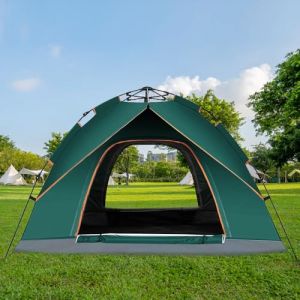 3-4 Personnes Tentes Bivouac et Randonn&eacute;e avec Moustiquaire, L&eacute;g&egrave;re Portable Montage Rapide, Tente de Camping,B&acirc;che PE Imperm&eacute;able, Tente D&ocirc;me (Hechheu, neuf)