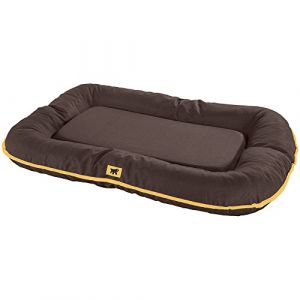 Ferplast Panier Chien Coussin Chien Grande Taille Tissu Anti-Rayures Lavable à 30°C. Matelas imperméable 120 x 80 x 13,5 cm. Marron (Zoodom, neuf)
