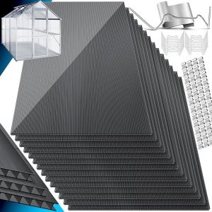 KESSER® 14 Plaques alvéolaires en Polycarbonate 4 mm | Panneau alvéolaire Double de 10,25 m², 121 x 60,5 cm | Panneau alvéolaire | Panneau pour Serre | Antichoc et résistant aux UV (WMK Trading GmbH, neuf)