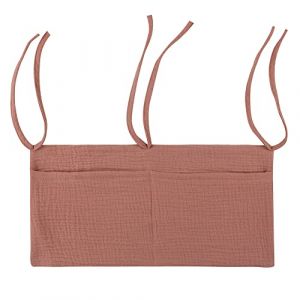 LICHENGTAI Suspendu Organisateur de Couches, Sac de Rangement Suspendu Sac de Rangement pour Lit de B&eacute;b&eacute;, Organisateur de Lit de B&eacute;b&eacute; Cabine Chevet Poche Lin pour V&ecirc;tements Couches (Okssud, neuf)