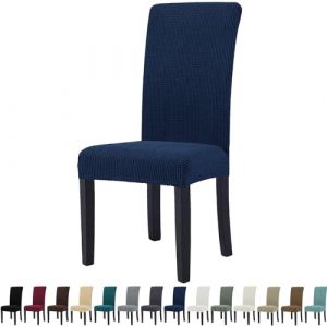 YSTELLAA Extensible Housse De Chaise 6 Pièces, Housse De Chaise Salle À Manger, Universel, Modern, Doux Confortable, Amovible Lavable, pour Mariage,Cuisine, Banquet, Bleu (YSTELLAA, neuf)