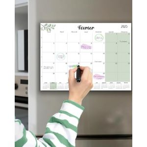 Calendrier Magnetique Frigo 2025 2026 (18 Mois) 32 * 22CM, Calendrier Familial Jan.2025 - Juin.2026, Calendrier de l'Avent Organisateur Planning, Bureau et Maison, Planificateur mensuel (Shimmer EU, neuf)