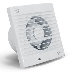 EINTTAX 100 mm Ventilateur,Extracteur d'Air,VMC,avec Clapet Anti-Retour Timer,12 W,32dB, pour Salle de Bain,Cuisine,Bureau,WC,Silencieux,Blanc (EINTTAX, neuf)