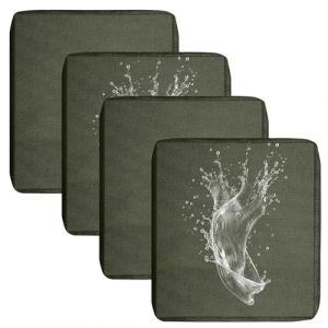 Lots De 1/2/4 Housse de Coussin de Canap&eacute; Exterieur Impermeable pour Salon de Jardin, Housse Assise avec Fermeture &Eacute;clair, Amovibles pour Int&eacute;rieur Et Ext&eacute;rieur, Terrasse(Dark Gray,33x65x10cm4pcs) (Danansentt Shop, neuf)