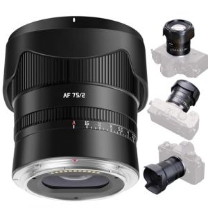 TTArtisan Objectif AF 75 mm F2 - Objectif portrait plein format - Grande ouverture - Objectif autofocus l&eacute;ger STM AF pour appareils photo sans miroir Z-Mount Z5 Z6 Z7 Z6II Z6III Z7I Z9 Z8 ZF Z50 ZFC (Lookingsky, neuf)