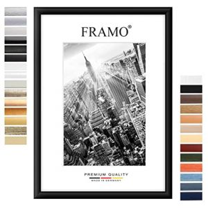 FRAMO35 20x35 Cadre Photo (Noir Matt), Cadre en Bois MDF de 35 mm de Large avec vitre en Verre synthétique incassable et Anti-reflet et paroi arrière Stable (Framecenter24_online, neuf)