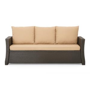 Setgarden&reg; Coussin pour banc - Coussin de si&egrave;ge ext&eacute;rieur pour banc de jardin en polyrattan - Housse de coussin pour banc de jardin en rotin pour balancelle en rotin (Beige, 150 x 60 x 50 cm) (setgarden, neuf)