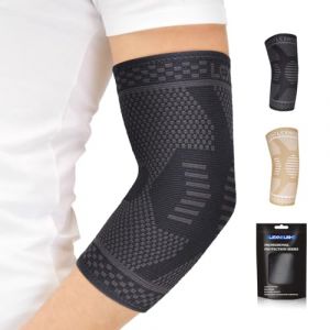 Coudi&egrave;re Tendinite, Coudiere Epicondylite de Compression, Attelle Coude Hommes et Femmes pour Soulage la Douleur, Tennis Elbow, Tennis, Golf, Sport, Gym, Coudiere Musculation &Eacute;lastique, Noir L (TRANS MARKET CONS, neuf)