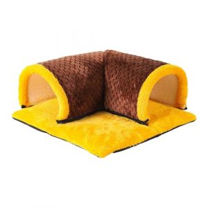 Lit Tunnel pour Hamster - Tube pour Petits Animaux, Tunnel De Cachette pour Cochons d'Inde, Lit Tunnel Chaud pour Cachette pour Cochons d'Inde, Jouets en Tube De Jeu pour Petits Animaux (ciwlas, neuf)