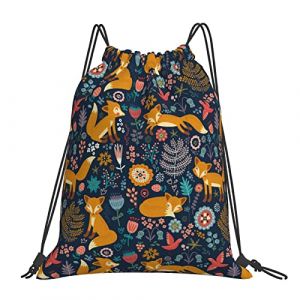 934 Renard Sac À Dos À Cordon Imprimé Gym Bag Multifonctionnel Sac De Piscine Imperméable Sac Pour Surf Femme Decontracte 36X42cm (bozhoushimotangbaihuoyouxiangongsi, neuf)