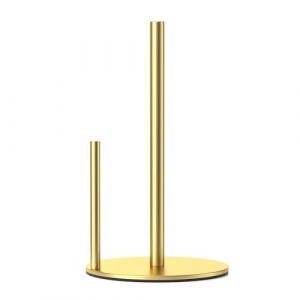 Support pour Rouleau d'essuie-Tout de Cuisine en Acier Inoxydable de qualit&eacute; sup&eacute;rieure pour Organiser Les Rouleaux de Papier essuie-Tout - Utilisation d'une Seule Main - avec Base lest&eacute;e (HaoXiaKeJi, neuf)