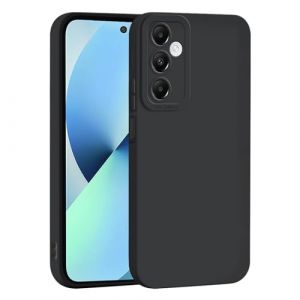 ILING Liquide Silicone Coque pour Samsung Galaxy A04S / Samsung Galaxy A13 5G, Simple Couleur Unie Très Mince Mat Élégant Housse, Doux TPU Bumper Antichoc Anti-Rayures Femme Étui (Noir) (Wanten, neuf)