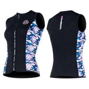 Combinaison en n&eacute;opr&egrave;ne pour femme - Gilet de 3 mm - Fermeture &eacute;clair avant - Sans manches - En n&eacute;opr&egrave;ne - Veste de plong&eacute;e - Gilet de natation - Cano&euml; - Surf - Taille XS (YIHAITIYU, neuf)
