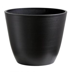 Olly & Rose Grand pot de fleurs durable en fibre de bois écologique et résine pour intérieur et extérieur Anthracite brossé 30 cm (Olly & Rose, neuf)